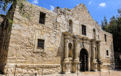 Front of the Alamo church and fortress, San Antonio Missions NHP 