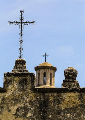 Crosses on top of Mission Concepcion in San Antonio Missions NHP