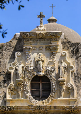 Facade of Mission San Jose in San Antonio Missions NHP