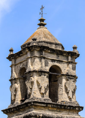 Bell tower of Mission San Jose in San Antonio Missions NHP