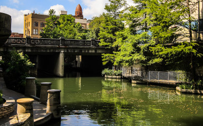 Commerce Street Bridge along the San Antonio River Walk