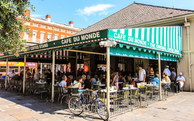 The Caf Du Monde just off of Jackson Square in the French Quarter