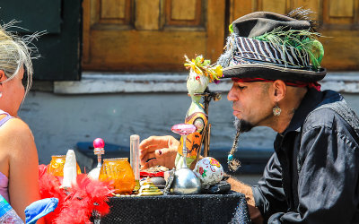 Fortune teller on the streets of the French Quarter