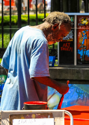 Painter near Jackson Square in the French Quarter