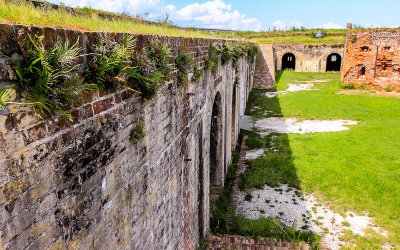 Inside wall in Fort Pike State Historic Site