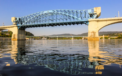 Market Street Bridge on the Tennessee River in Chattanooga Tennessee