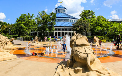 Fountain in Coolidge Park in Chattanooga Tennessee