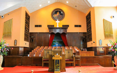 Sanctuary of the Ebenezer Baptist Church in Martin Luther King Jr. NHS