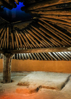 Ceremonial room inside the Earthlodge Mound in Ocmulgee National Monument