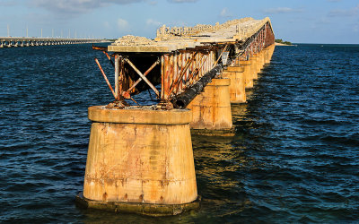 Old bridge in the Florida Keys
