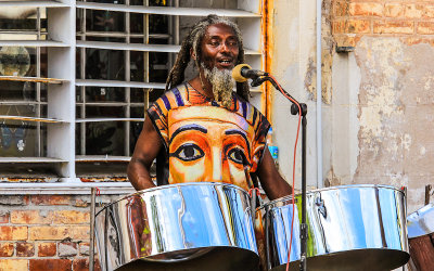 Local playing the steel drums in Key West
