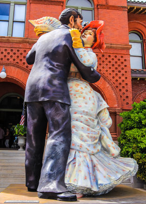 Waltz statue in front of the Key West Museum of Art & History in Key West