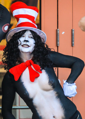 An erotic Cat in the Hat at Fantasy Fest