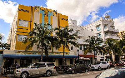 Hotels along Collins Avenue on South Beach