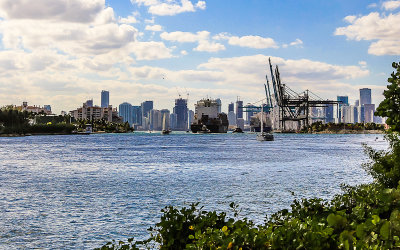 Miami from the South Pointe Pier on South Beach