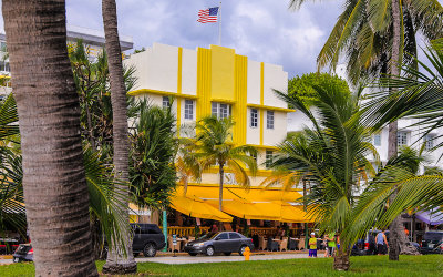 The Leslie Hotel along Ocean Drive on South Beach