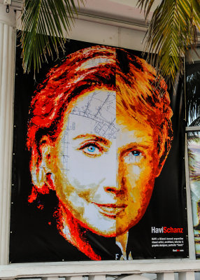 Political poster along Ocean Drive on South Beach