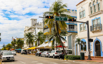 Ocean Drive from 11th Street on South Beach