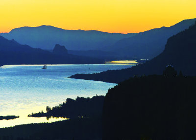 Sunrise on the Columbia River Gorge (from Women's Forum)