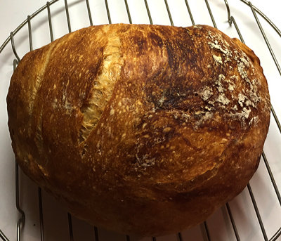 No-knead bread, first attempt