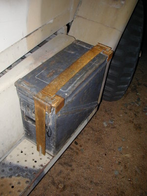  A way to hold an ammo box on the step. It does get painted later.