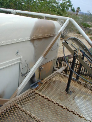 The finished and painted supports