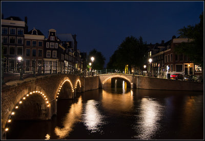 Reguliersgracht and Keizersgracht at Night I