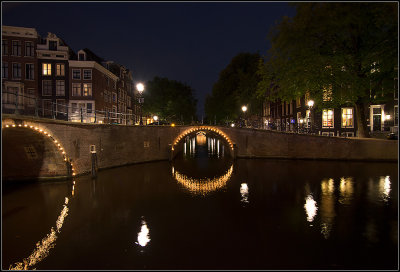 Reguliersgracht and Keizersgracht at Night II