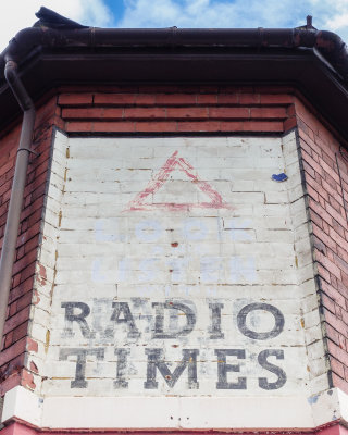 Radio Times 'ghost' sign, Little Chester, Derby.jpg
