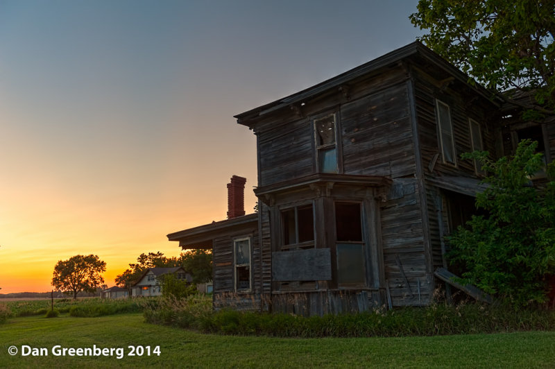 Abandoned House at Sunset