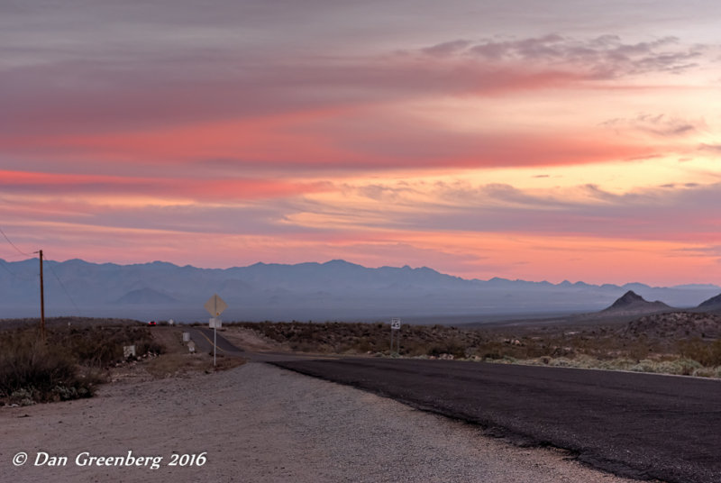 Sunset Looking East on Route 66
