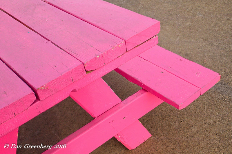 Picnic Table in Pink