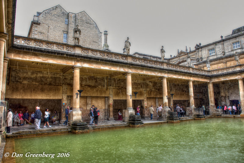 A Rainy Day at the Roman Baths