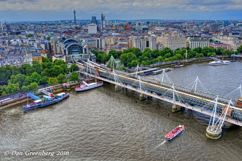 Hungerford Bridge and Golden Jubilee Bridges