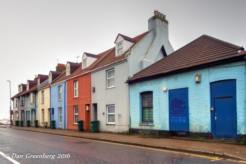 Colored Houses on a Rainy Day
