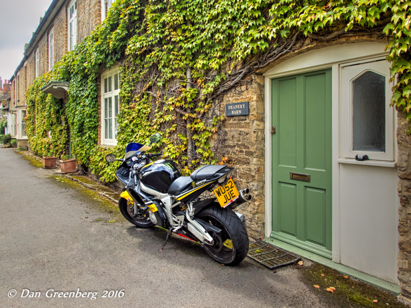 Lone Yellow Motorcycle