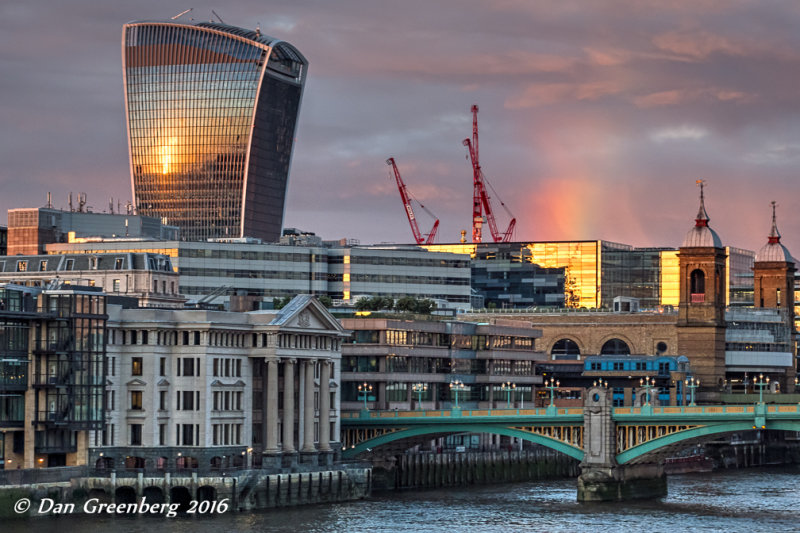 Sunset on the Walkie Talkie Building