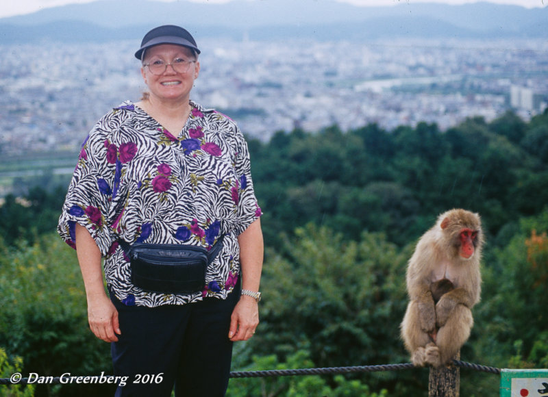 Monique with a Japanese Macaque Monkey