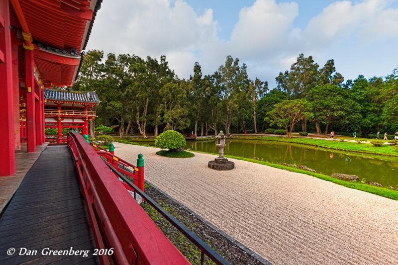 Byodo-In - View of the Zen Garden and Koi Pond