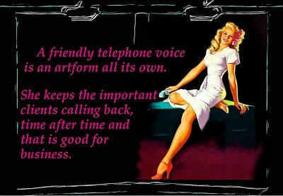 a friendly telephone voice