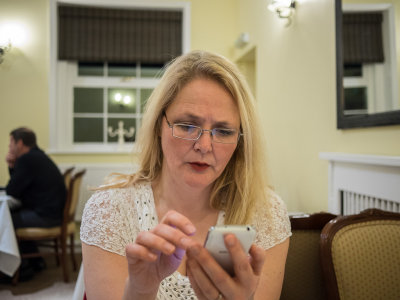 Deb at Dinner Middle Aston House