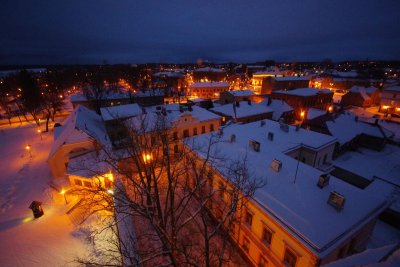 View on Cesis from the new castle