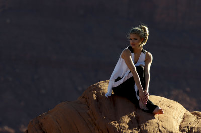 Model at Monument Valley