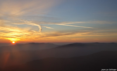 Lever du soleil sur les Vosges