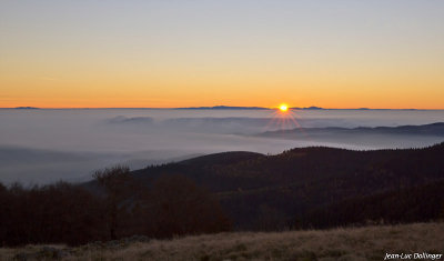 Lever du soleil sur les Vosges