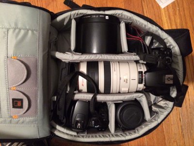 Cameras packed