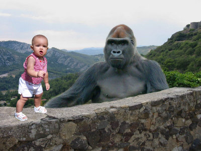 Zoie and the gorilla