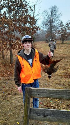 Tyler 1st pheasant hunt 2014