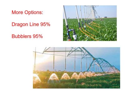 Dragon Line is high maintenance - Bubblers are a good option on certain crops/soils 
