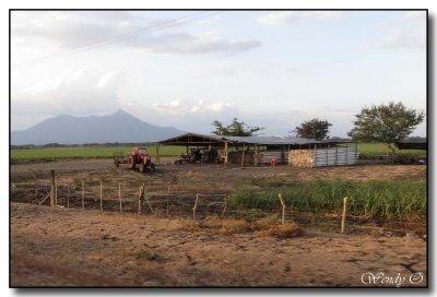 Farm with Volcano